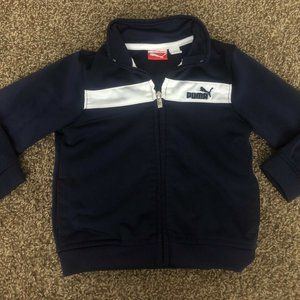 Puma Jacket Navy Blue Long Sleeve Full Zipper